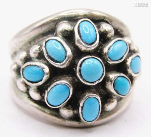 "RG" MARKED SOUTHWESTERN STERLING RING WITH