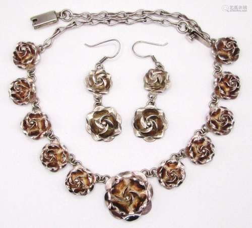 SET! TC-272 MEXICO STERLING FLOWER NECKLACE