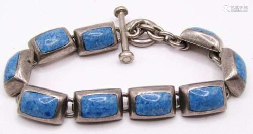 T-51 MEXICO STERLING PANEL BRACELET WITH