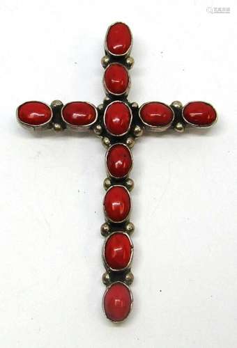 SOUTHWESTERN STERLING CROSS PENDANT LOADED