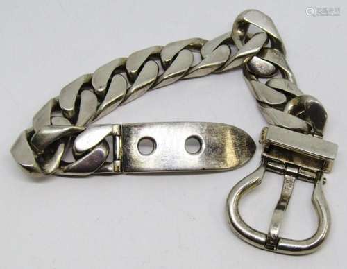 8.5 INCH MEN S LINKED BELT BUCKLE BRACELET