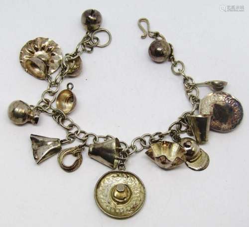 VINTAGE STERLIING CHARM BRACELET LOADED