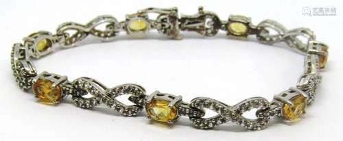 7.5 STERLING FIGURE 8 STERONG BRACELET WITH