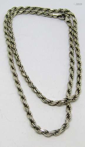 20 INCH ITALY STERLING ROPE STYLE NECKLACE/CHAIN