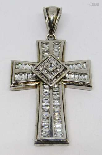 GORGEOUS STERLING CROSS PENDANT WITH