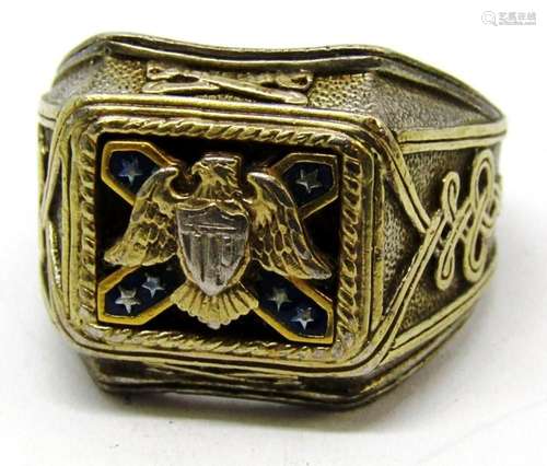 SIZE 11 STERLING MEN S BALD EAGLE FASHION RING