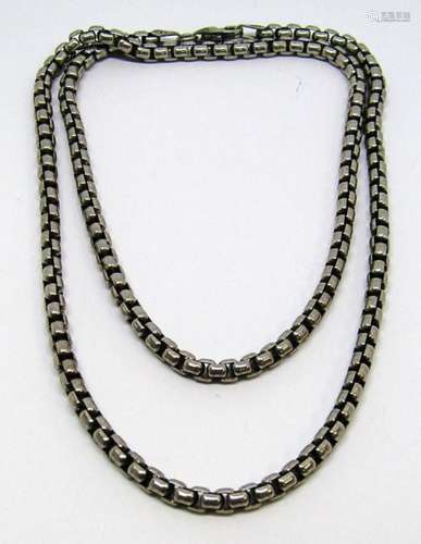 20 INCH ITALY STERLING BOX CHAIN NECKLACE/CHAIN