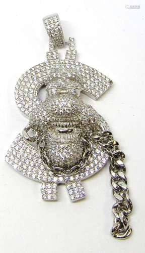 STERLING YOSEMITE SAM "$" BLING PENDANT