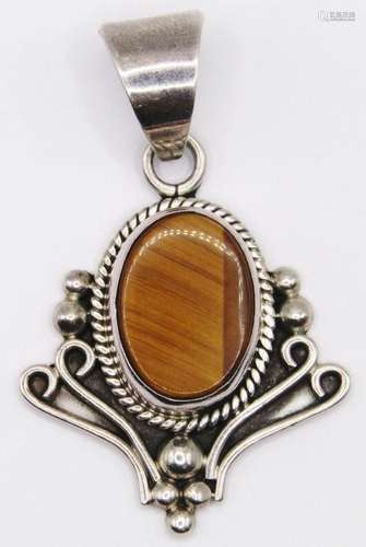 CII MEXICO STERLING PENDANT WITH TIGER EYE