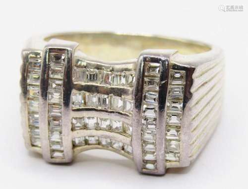 SIZE 14 MEN S STERLING BLING RING WITH POSS