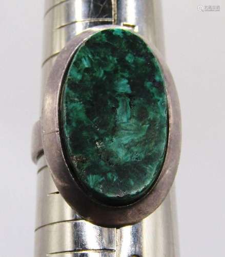 950 SOUTHWESTERN STERLING MALACHITE RING