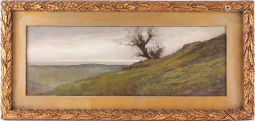 Guilio Aristide Sartorio (1860 - 1932), landscape with gnarl...