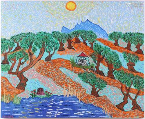 Iulian Atomei (b.1979), 'Olive Groves, Luberon, Provence...