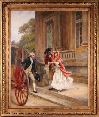 Jules Giradet (1856-1938) French, 'The Wedding', lar...