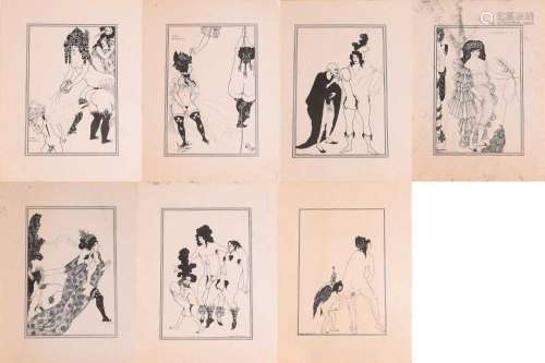 After Aubrey Beardsley (1872-1898), a set of seven illustrat...