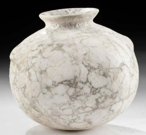 Gorgeous Egyptian Late Dynastic Alabaster Jar
