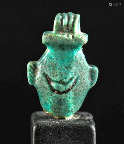 Egyptian Late Dynastic Faience Amulet w/ Ib