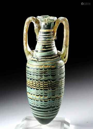 Hellenistic Greek Core-Form Glass Amphoriskos