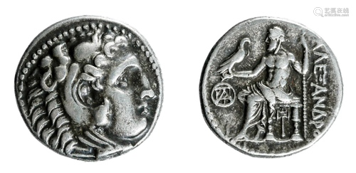 Kings of Macedon Alexander the Great AR Silver Drachm