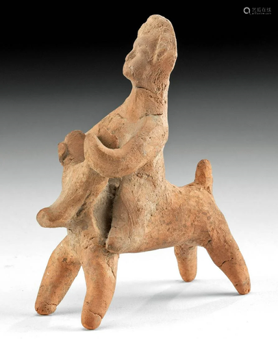 Greek Redware Rider on Bull