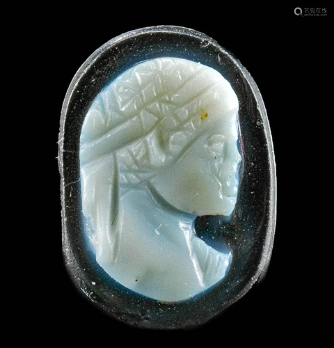 Roman Imperial Sardonyx Cameo w/ Female Profile