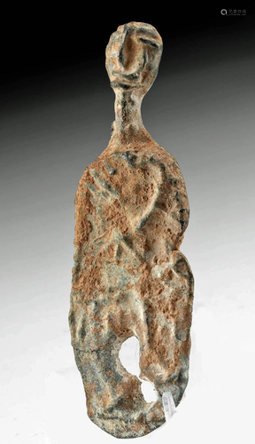 Ancient Syro-Hittite Flat Lead Figure / Idol