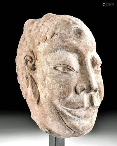 Chinese Wei Dynasty Sandstone Head - Dipankara Buddha