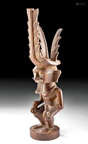 20th C. Indonesian Wood Ancestor Figure Adu Zatua