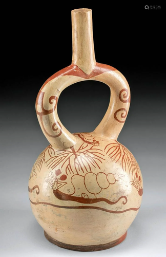 Moche Fineline Vessel w/ Abstract Zoomorphs