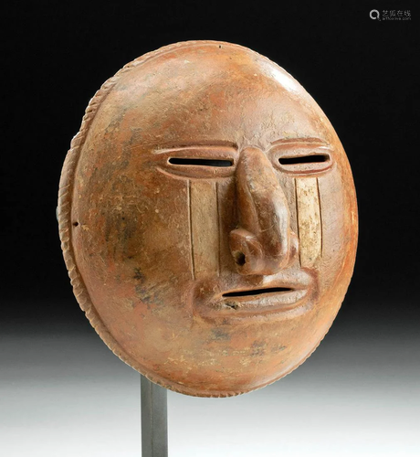 Rare Calima / Malagan Pottery Sun Face Mask