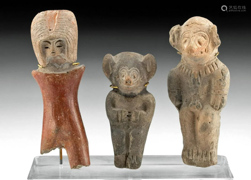 Pre-Columbian Figures - 2 Maya + Valdivian (TL'd)