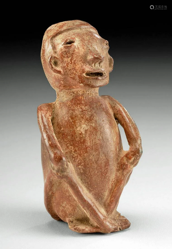 Columbian / Carchi Narino Pottery Seated Figure