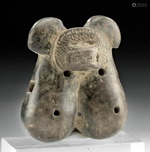 Tairona Pottery Ocarina Heisei Bat-Faced Deity