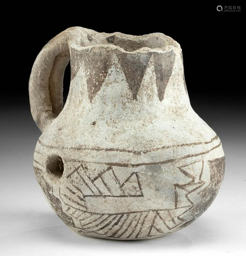 Prehistoric Anasazi Black on White Dribble Mug