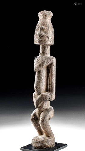 20th C. African Dogon Wood Nude Standing Female