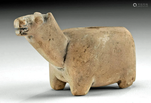 19th C. Bolivian Stone Canopa - Llama Form