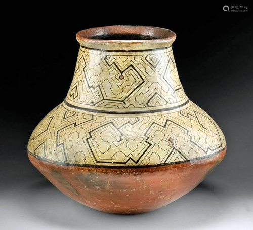 Large 19th C. Shipibo Polychrome Jar