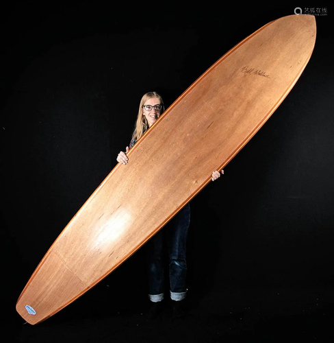 20th C. Australian Wood Surfboard by Bill Wallace