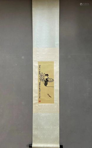 Chinese Rice Paper Scroll Painting - Qi Baishi