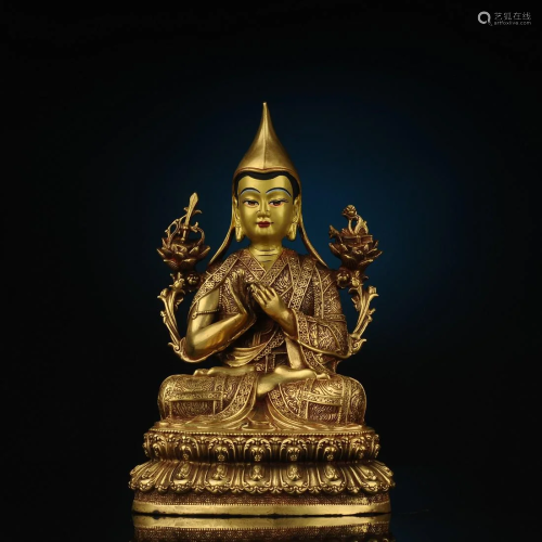 Tibetan Bronze Buddha Statue - Zongkeba Buddha Statue