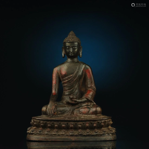 Tibetan bronze Buddha statue - Shakyamuni Buddha