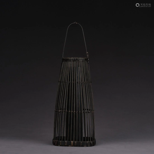 Japanese bamboo woven flower basket