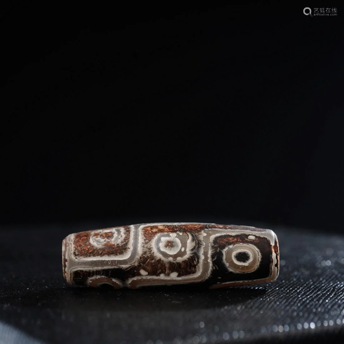 Tibetan agate eyes dzi beads