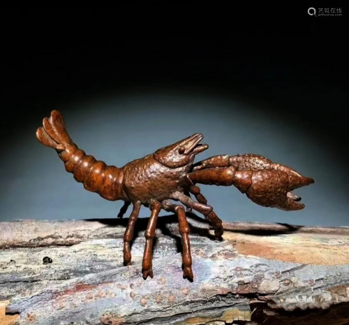 Japanese Bronze Lobster Sculpture