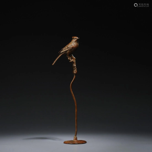 Japanese Meiji Bronze Bird Sculpture