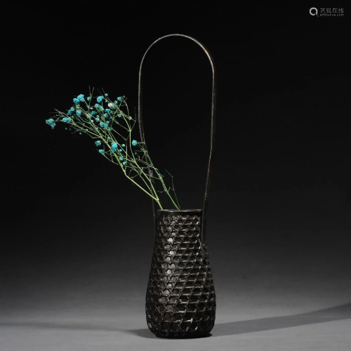 A Japanese Meiji copper vase