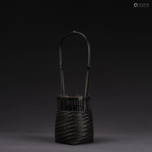 Japanese bamboo woven flower basket