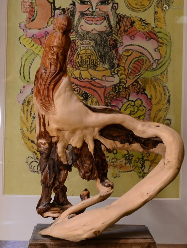 Wood Carving Figure Sculpture - Guan Gong