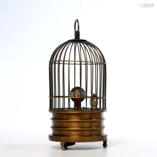 Bronze Mechanical Birdcage Clock