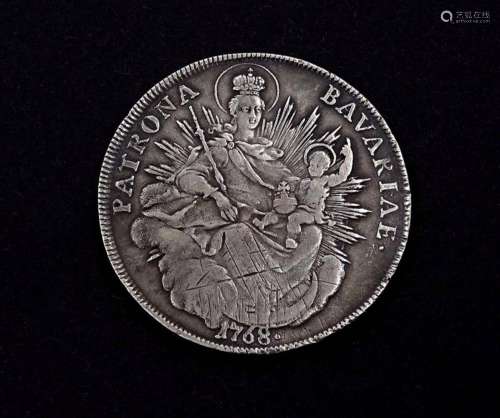 1 TALER (MADONNENTALER) 1768 BAYERN, D. 40MM, 27,3G.